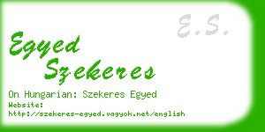 egyed szekeres business card